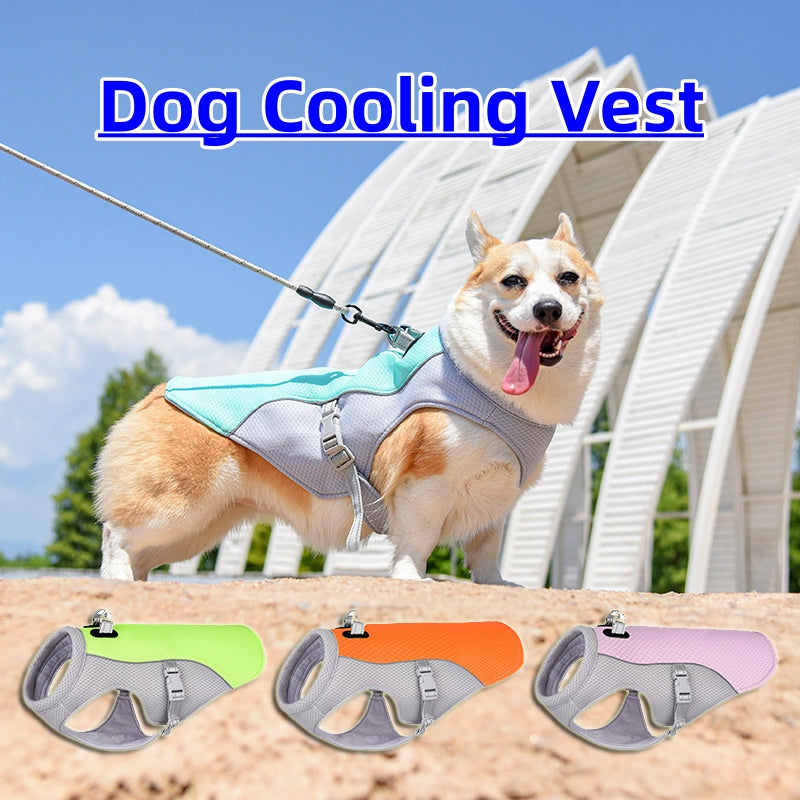 Pet Dog Cooling Vest Heat Resistant Cool Dogs Clothes Breathable Sun-proof Clothing For Small and Large Dogs Outdoor Walking